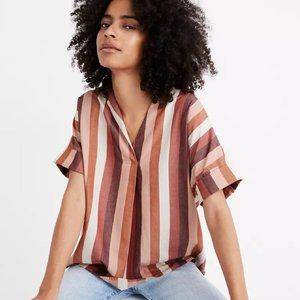 Madewell S Courier Button-Back Shirt in Munson Stripe